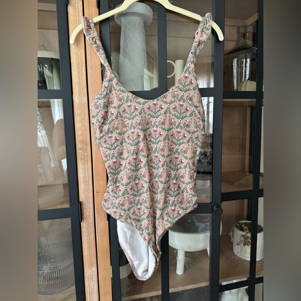 Roller Rabbit Block Print One Piece Swimsuit Flor… - image 1